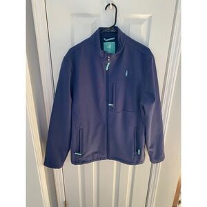 Johnnie-O Softshell Jacket Mens Medium Navy Blue Excellent Performance Full Zip